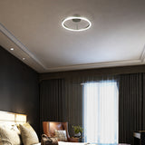 VONN Zuben VMCF41300AL 20" Integrated LED ETL Certified Ceiling Lighting Circular Semi Flush in Silver