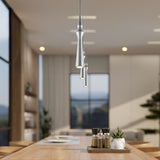 VONN Polaris VMP26710AL 5" ETL Certified Integrated LED Height Adjustable Pendant Light in Silver