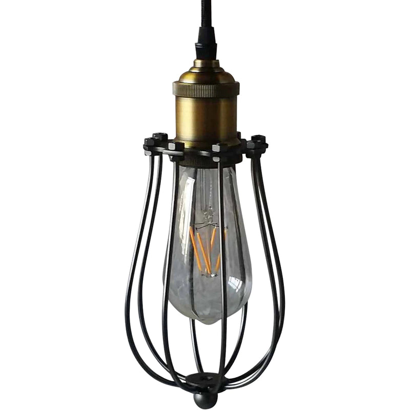 VONN Arden VVP24111ABZ 5" Industrial ETL Certified Pendant Light with LED Filament Bulb in Aged Bronze