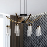 ONN Artisan Genoa 24-inch Black 8-Light LED Chandelier in the living room