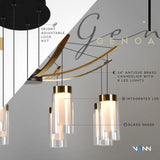 VONN Artisan Genoa 24" Integrated LED Pendant Black VAC3118BL-VONN Lighting