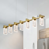 VONN Artisan Sorrento 40-inch Antique Brass LED Linear Chandelier details