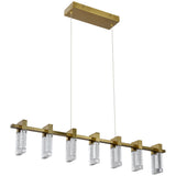 VONN Artisan Sorrento 40" LED Linear Pendant VAC3137AB in Antique Brass-VONN Lighting