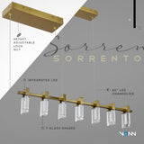 VONN Artisan Sorrento 40" LED Linear Pendant VAC3137AB in Antique Brass-VONN Lighting