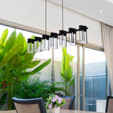 VONN Artisan Sorrento VAC3137BL 40" 7-Light ETL Cert Integrated LED Pendant, Height Adjustable Chandelier, Black