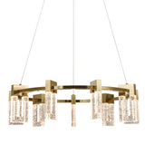VONN Artisan Sorrento VAC3139AB 27" Integrated LED ETL Certified Pendant, Height Adjustable Ring Chandelier, Antique Brass