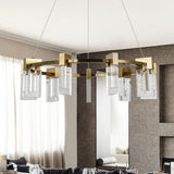 VONN Artisan Sorrento VAC3139AB 27" Integrated LED ETL Certified Pendant, Height Adjustable Ring Chandelier, Antique Brass