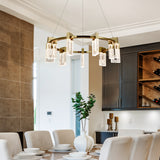 VONN Artisan Sorrento VAC3139AB 27" Integrated LED ETL Certified Pendant, Height Adjustable Ring Chandelier, Antique Brass