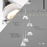 VONN Artisan Amalfi 5-Light Chrome LED Pendant VAC3215CH