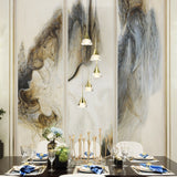 VONN Artisan Amalfi 5-Light LED Pendant VAC3215GL over a stylish dining room table