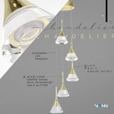 VONN Artisan Amalfi 5-Light LED Pendant VAC3215GL Gold-VONN Lighting