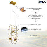 VONN Artisan Lyra VAC3273AB 16" Integrated LED ETL Certified Height Adjustable Chandelier, Pendant-VONN Lighting
