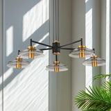 VONN Artisan Verona VAC3315BL 31" Integrated LED ETL Certified Pendant, Height Adjustable Chandelier, Black-VONN Lighting