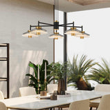 VONN Artisan Verona VAC3315BL 31" Integrated LED ETL Certified Pendant, Height Adjustable Chandelier, Black-VONN Lighting