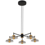 VONN Artisan Verona VAC3315BL 31" Integrated LED ETL Certified Pendant, Height Adjustable Chandelier, Black-VONN Lighting