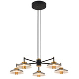 VONN Artisan Verona VAC3315BL 31" Integrated LED ETL Certified Pendant, Height Adjustable Chandelier, Black-VONN Lighting