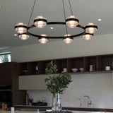 VONN Artisan Milano VAC3338BL 33" Integrated LED ETL Certified Pendant, Height Adjustable Ring Chandelier, Black-VONN Lighting