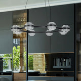 VONN Artisan Milano VAC3338BL 33" Integrated LED ETL Certified Pendant, Height Adjustable Ring Chandelier, Black-VONN Lighting
