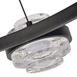VONN Artisan Milano VAC3338BL 33" Integrated LED ETL Certified Pendant, Height Adjustable Ring Chandelier, Black