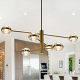 VONN Artisan Milano VAC333RD6AB 40" Integrated LED ETL Certified Chandelier with Height Adjustable Rods, Antique Brass-VONN Lighting