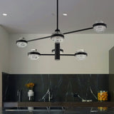 VONN Artisan Milano VAC333RD6BL 40" Integrated LED ETL Certified Chandelier with Height Adjustable Rods, Black-VONN Lighting