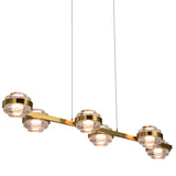 VONN Artisan Milano VAC3LN336AB 39" Integrated LED ETL Certified Pendant, Height Adjustable Chandelier, Antique Brass-VONN Lighting