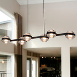 VONN Artisan Milano VAC3LN336BL 39" Integrated LED ETL Certified Pendant, Height Adjustable Chandelier, Black-VONN Lighting
