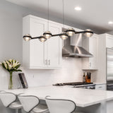 VONN Artisan Milano VAC3LN336BL 39" Integrated LED ETL Certified Pendant, Height Adjustable Chandelier, Black-VONN Lighting