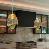 VONN Artisan Venezia VAP2201GL 3.5" LED Pendant with Glass Shade, Gold-VONN Lighting