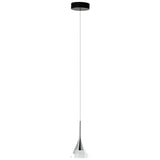 VONN Artisan Amalfi VAP2211BL 4.75" Integrated LED ETL Certified Height Adjustable Pendant w/ Cone Shade, Black