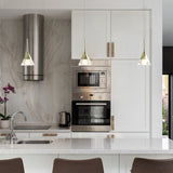 VONN Artisan Amalfi VAP2211GL 4.75" Integrated LED ETL Certified Height Adjustable Pendant w/ Cone Shade, Gold