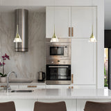 VONN Artisan Amalfi VAP2211GL 4.75" Integrated LED ETL Certified Height Adjustable Pendant w/ Cone Shade, Gold-VONN Lighting