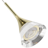 VONN Artisan Amalfi VAP2211GL 4.75" Integrated LED ETL Certified Height Adjustable Pendant w/ Cone Shade, Gold