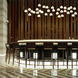 VONN Artisan Lecce 5" LED Pendant with Glass Shade VAP2221BL in the luxury hotel bar