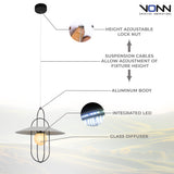 VONN Artisan Lyra VAP2271BL 18" Integrated LED ETL Certified Height Adjustable Pendant Light in Black-VONN Lighting