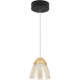 VONN Artisan Roma VAP2291BL 5" 1-Light Integrated LED ETL Certified Height Adjustable Pendant, Black