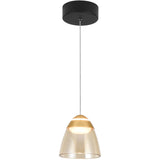 VONN Artisan Roma VAP2291BL 5" 1-Light Integrated LED ETL Certified Height Adjustable Pendant, Black