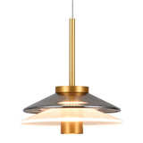 VONN Artisan Verona VAP2311BL 7" Integrated LED ETL Certified Height Adjustable Pendant, with Glass Shade, Black-VONN Lighting
