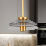 VONN Artisan Verona VAP2311BL 7" Integrated LED ETL Certified Height Adjustable Pendant, with Glass Shade, Black-VONN Lighting