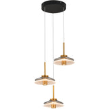 VONN Artisan Verona VAP2313BL 16" Integrated LED ETL Certified Pendant, Height Adjustable Chandelier, Black