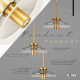 VONN Artisan Verona VAP2313BL 16" Integrated LED ETL Certified Pendant, Height Adjustable Chandelier, Black-VONN Lighting