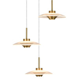VONN Artisan Ferrara VAP2323AB 16" Integrated LED ETL Certified Pendant, Height Adjustable Chandelier, Antique Brass-VONN Lighting