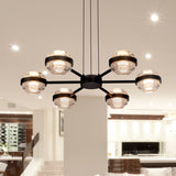 VONN Artisan Milano VAP2336BL 25" Integrated LED ETL Certified Pendant, Height Adjustable Chandelier, Black