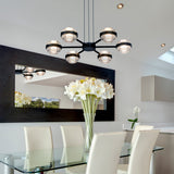 VONN Artisan Milano VAP2336BL 25" Integrated LED ETL Certified Pendant, Height Adjustable Chandelier, Black