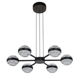 VONN Artisan Milano VAP2336BL 25" Integrated LED ETL Certified Pendant, Height Adjustable Chandelier, Black