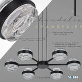 VONN Artisan Milano VAP2336BL 25" Integrated LED ETL Certified Pendant, Height Adjustable Chandelier, Black-VONN Lighting