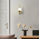 VONN Artisan Chianti VAW1121AB 30" Integrated LED ETL Certified Wall Sconce Light with Glass Shade