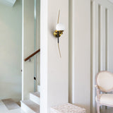 VONN Artisan Chianti VAW1121AB 30" Integrated LED ETL Certified Wall Sconce Light with Glass Shade