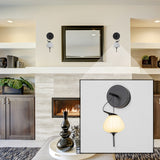 VONN Artisan Lecce VAW1221BL 13" Integrated LED ETL Certified Wall Sconce Light with Glass Shade in Black