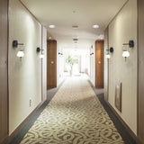 VONN Artisan Lecce VAW1221BL 13" Integrated LED ETL Certified Wall Sconce Light with Glass Shade in Black